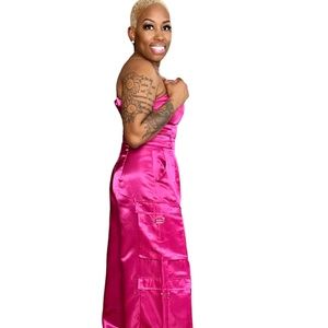 Pink Cargo Jumpsuit